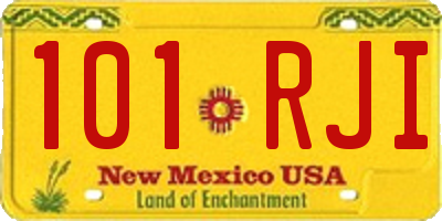 NM license plate 101RJI