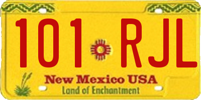 NM license plate 101RJL