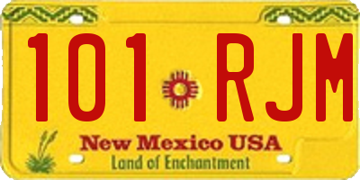 NM license plate 101RJM