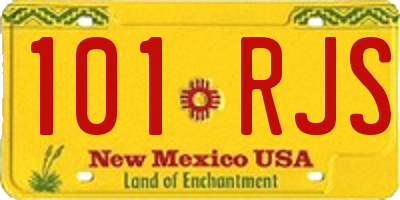 NM license plate 101RJS