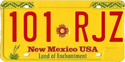 NM license plate 101RJZ