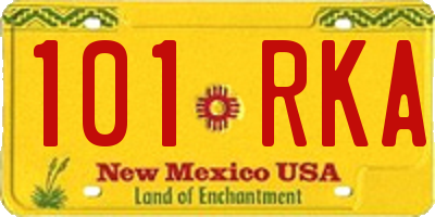 NM license plate 101RKA