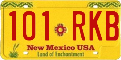 NM license plate 101RKB