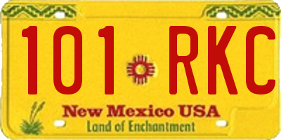 NM license plate 101RKC