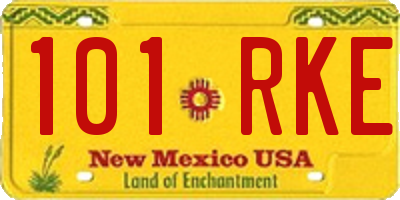 NM license plate 101RKE
