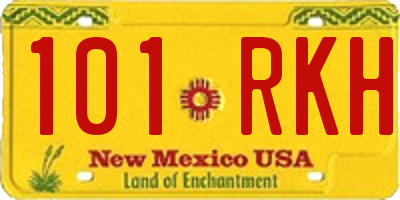 NM license plate 101RKH