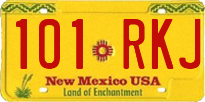 NM license plate 101RKJ