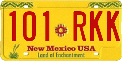 NM license plate 101RKK