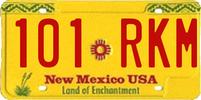 NM license plate 101RKM