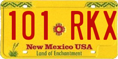 NM license plate 101RKX