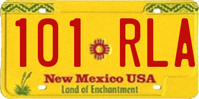 NM license plate 101RLA