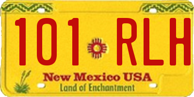 NM license plate 101RLH
