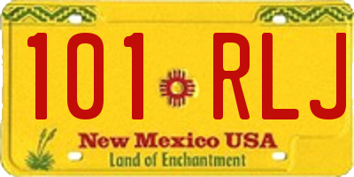 NM license plate 101RLJ
