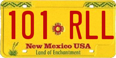 NM license plate 101RLL