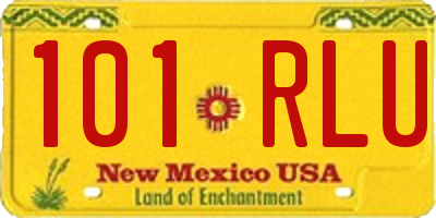 NM license plate 101RLU