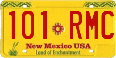 NM license plate 101RMC
