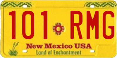 NM license plate 101RMG