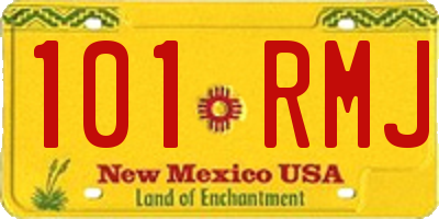 NM license plate 101RMJ