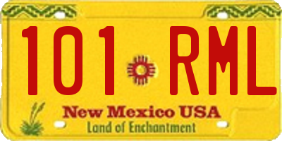 NM license plate 101RML