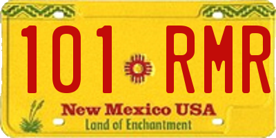 NM license plate 101RMR