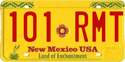 NM license plate 101RMT