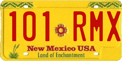NM license plate 101RMX