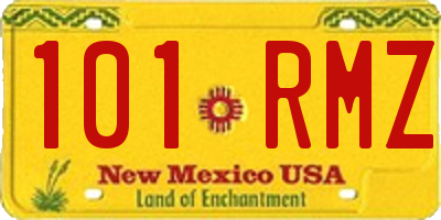 NM license plate 101RMZ