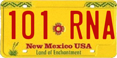 NM license plate 101RNA