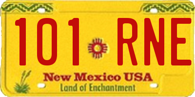 NM license plate 101RNE