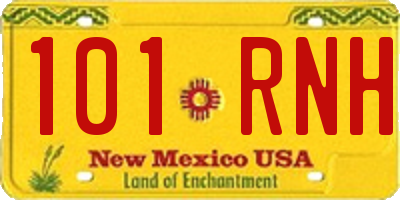 NM license plate 101RNH