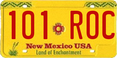 NM license plate 101ROC