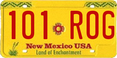 NM license plate 101ROG