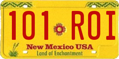 NM license plate 101ROI
