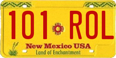 NM license plate 101ROL