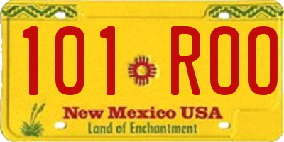 NM license plate 101ROO