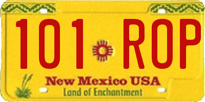 NM license plate 101ROP
