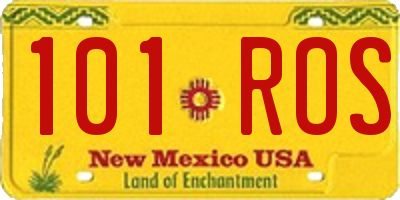 NM license plate 101ROS