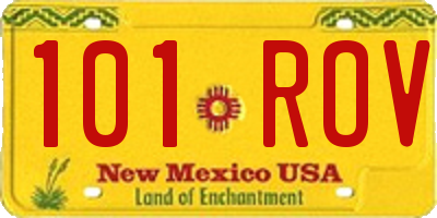 NM license plate 101ROV