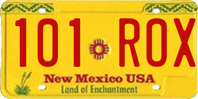 NM license plate 101ROX