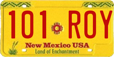 NM license plate 101ROY
