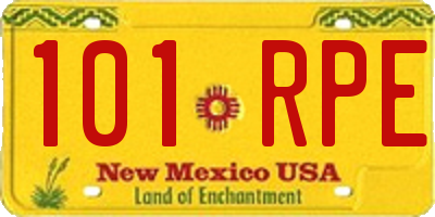 NM license plate 101RPE