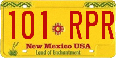 NM license plate 101RPR