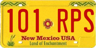 NM license plate 101RPS