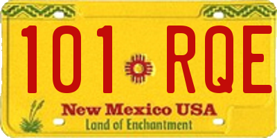 NM license plate 101RQE
