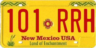 NM license plate 101RRH