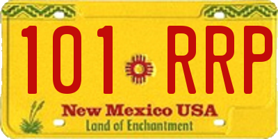 NM license plate 101RRP