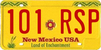 NM license plate 101RSP