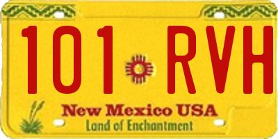 NM license plate 101RVH