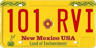 NM license plate 101RVI