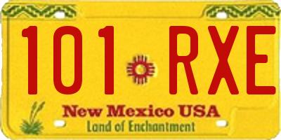 NM license plate 101RXE